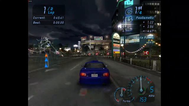 NFS Underground - Гонка 54 - Circuit - Inner City Reverse (без комментариев) смотреть онлайн