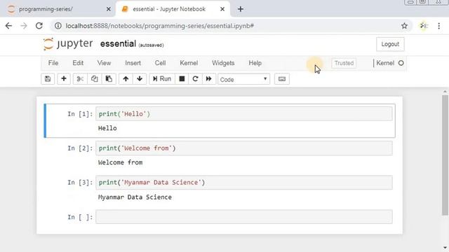 Jupyter Notebook Essential Training (PDS04 by Myanmar Data Science) смотреть онлайн