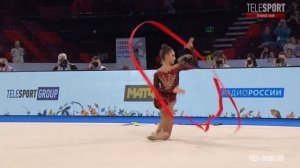 Dina Averina ribbon 2020 new routine|Дина Аверина дента 2020 новое упражнение|Гран При Москва