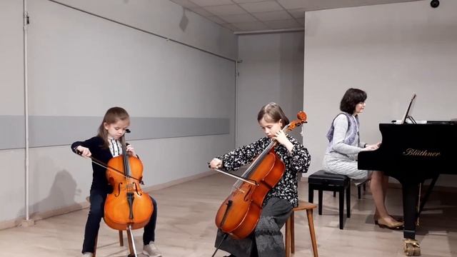 А.Аренский. "Колыбельная" Исполняет Дуэт виолончелистов Юнна Ромашкина и Александра Коченгина. смотреть онлайн