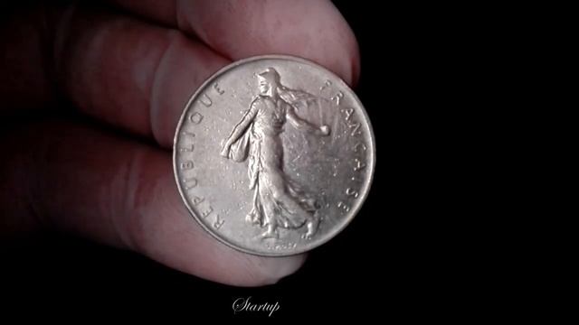 Монеты мира. Монеты Франции. 1 франк Франции. 1FRANK REPUBLIQUE FRANCAISE. Нумизматика.Startup №-95. смотреть онлайн