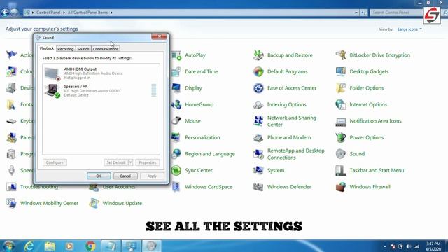 How to configure Sound option on Windows 7 смотреть онлайн