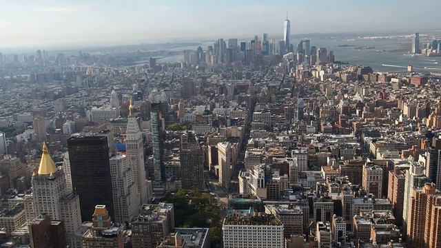 Vue de NYC au sommet de l'Empire state building смотреть онлайн