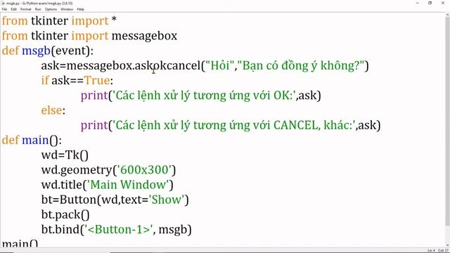 Python #80: Hộp thông báo messagebox | Yes/No Questions| Thiết kế giao diện tkinter смотреть онлайн