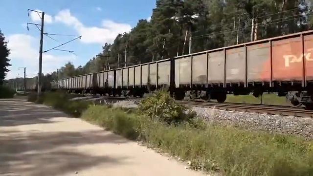 Грузовой поезд между о п Дачная 1 и Дачная 2 смотреть онлайн