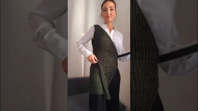 Связала ассиметричный удлиненный жилет «Тренд»: скоро выход МК #вязаниеспицами #вязанаямода #вязани смотреть онлайн