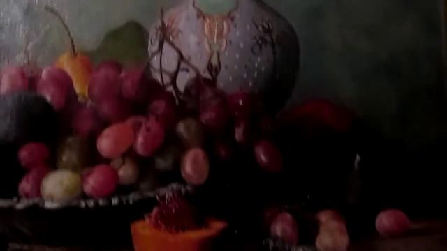 Голландский натюрморт (Виноград и фрукты) - многослойная #живопись смотреть онлайн