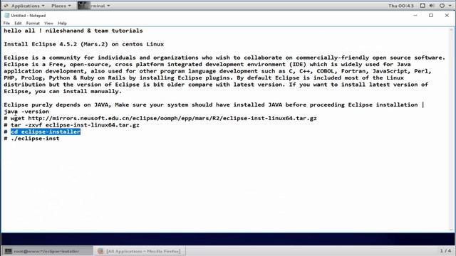 Install Eclipse 4.5.2 Mars 2 on centos 7 Linux смотреть онлайн