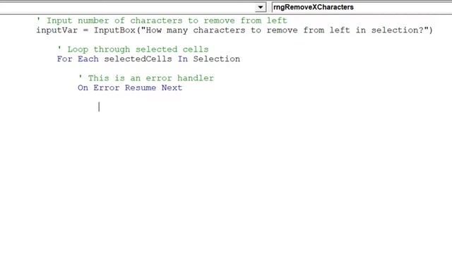 Remove x characters from left of cell using Excel VBA смотреть онлайн