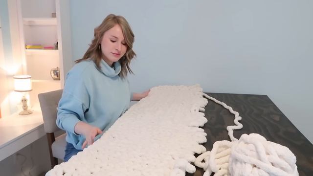 How To Make A Chunky Knit Blanket | Tips & Tricks For Beginners! смотреть онлайн