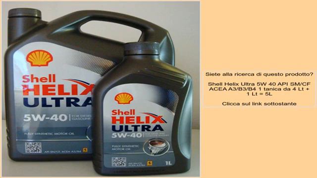Shell Helix Ultra 5W 40 API SM/CF ACEA A3/B3/B4 1 tanica da 4 Lt + 1 Lt = 5L смотреть онлайн
