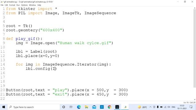 play gif in Tkinter | very easy method | the coder shubham| tkinter tutorial смотреть онлайн