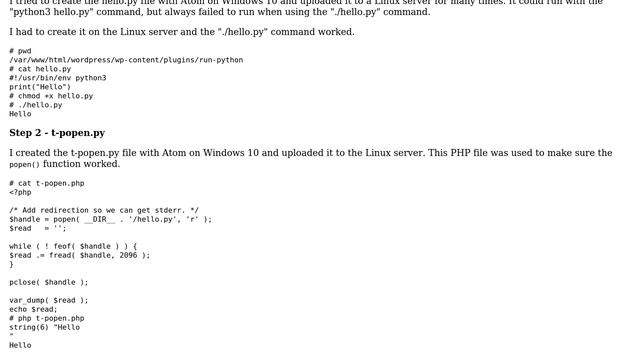 Wordpress: Python in Wordpress - A "Hello World" implementation (2 Solutions!!) смотреть онлайн