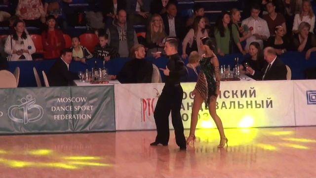 Пронский Леонид - Байбородина Екатерина Чемпионат РТС Юниоры-1 Латина 1/2 Самба смотреть онлайн