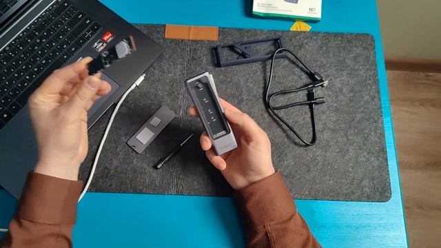 Универсальный корпус для SSD m.2 от UGREEN. Подключаем nvme SSD через адаптер - кейс по USB смотреть онлайн