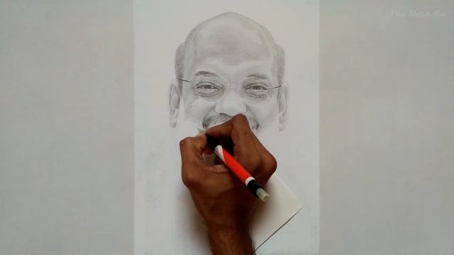 Amit Shah Drawing |Timelapse| |Fine Sketch Art| смотреть онлайн