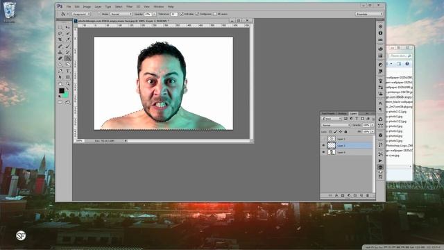 Делаем зомби грим в фотошоп (zombie grime photoshop) смотреть онлайн
