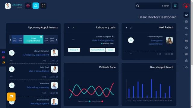 Medical Dashboard Bootstrap 5 Admin Template with RTL Dark Theme смотреть онлайн