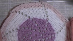 Коврик круглый крючком. Как связать коврик крючком.
