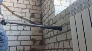 тест новой коронки. сверление кирпичной стены