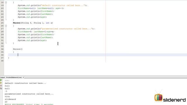 24 Java Constructor Overloading Example | смотреть онлайн
