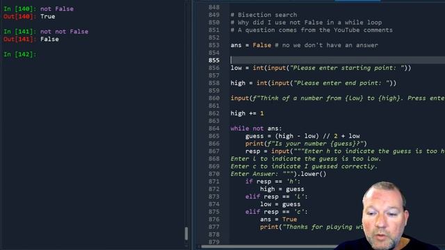 Python Basics Tutorial Why did I use not False in a while loop || Question from the comment section смотреть онлайн