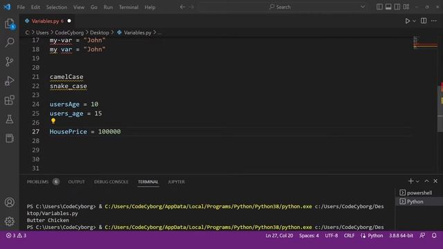 Python Tutorial For Beginners #5 - Variables смотреть онлайн