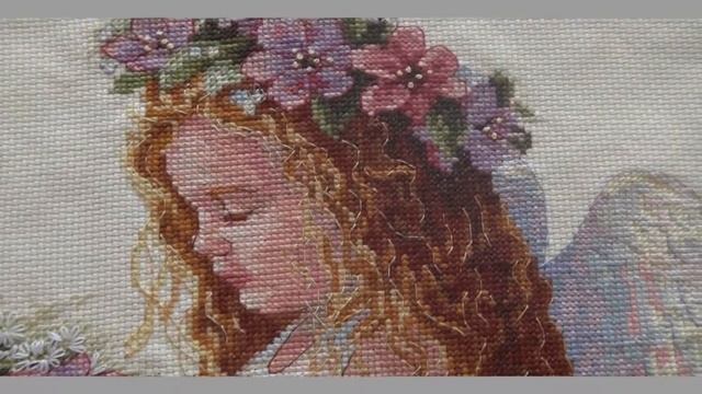 Вышивка Крестом. Готовая работа. Flower Passion Angel (Цветочный Ангел) от Dimensions смотреть онлайн