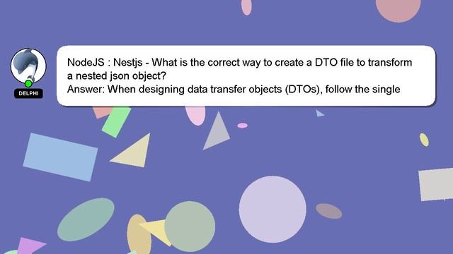 NodeJS : Nestjs - What is the correct way to create a DTO file to transform a nested json object? смотреть онлайн