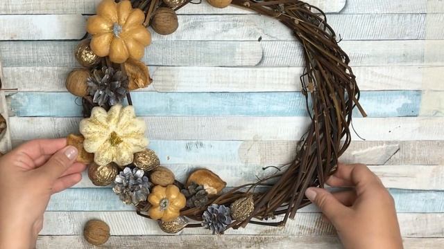 Венок с тыквами DIY Alina Shut Wreath with pumpkins смотреть онлайн