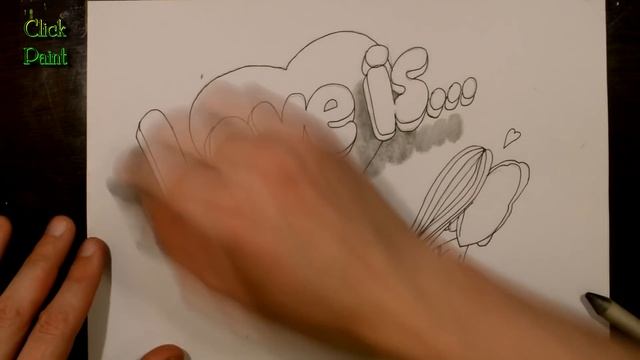 Как рисовать 3D Рисунок Love is Цветная Иллюзия смотреть онлайн
