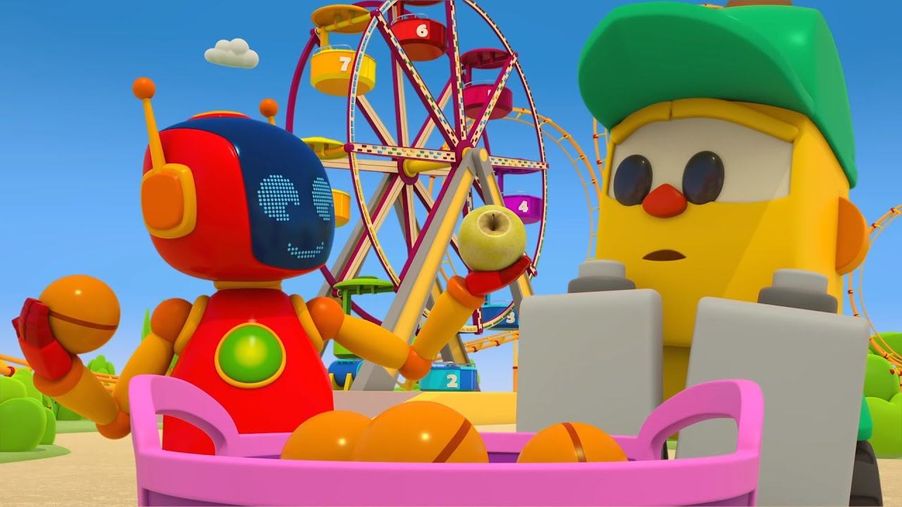 Детский мультфильм Грузовичок Лёва -Тир и игры в Парке Развлечений! Сборник мультиков про машинки. смотреть онлайн