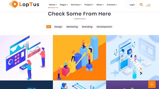 Loptus - Digital Marketing Agency WordPress Theme смотреть онлайн