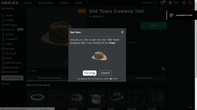 Como Ganhar o item Old Town Cowboy Hat [Lil Nas X] Roblox Event смотреть онлайн