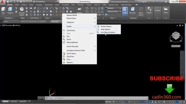 AUTOCAD 3D MODELING PRACTICE DRAWING EXERCISE 8 BASIC TUTORIAL FOR BEGINNERS смотреть онлайн