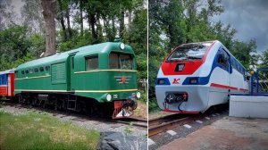 Маневровые работы на детской железной дороге / Старые и новые поезда ДЖД