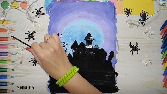 ХЭЛЛОУИН рисуем ДОМ с ПРИВИДЕНИЯМИ гуашью / How to Draw Halloween Step by Step / SenaiS Art смотреть онлайн
