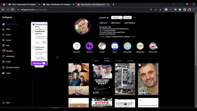 How To Download Instagram Reels and Posts in Bulk all at once | Explore With Nazeem смотреть онлайн
