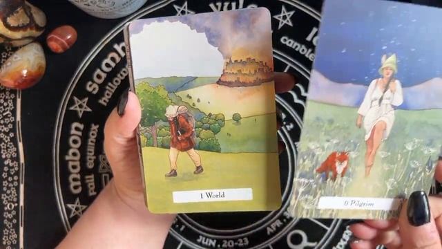 Witches Wisdom Tarot - flip through смотреть онлайн