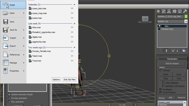 Подготовка модели и анимации CastanicFemale и экспорт в Unity3D смотреть онлайн