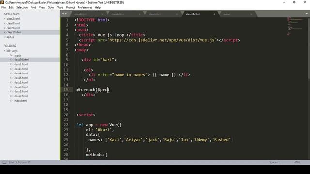 #11 VueJs V For | Vue JS Tutorial смотреть онлайн