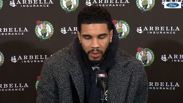 PRESS CONFERENCE: Jayson Tatum reacts to the Celtics' 105-96 win over the Raptors смотреть онлайн