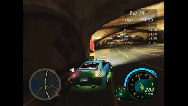 Need for speed Underground 2 - Nissan 350Z (Hard) Lap K.o Trafico maximo de carros смотреть онлайн