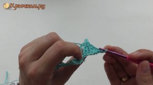 Узор для топа из треугольников крючком