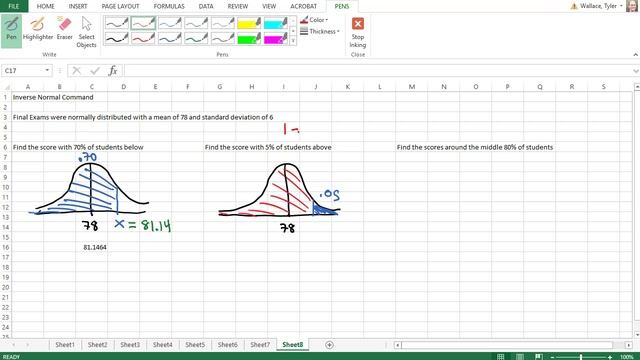 4 3 C Inverse Normal Command on Excel смотреть онлайн
