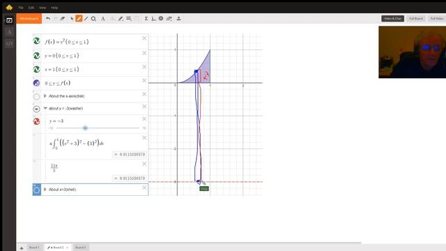Find volume of a solid of revolution using disk, washer,shell methods смотреть онлайн