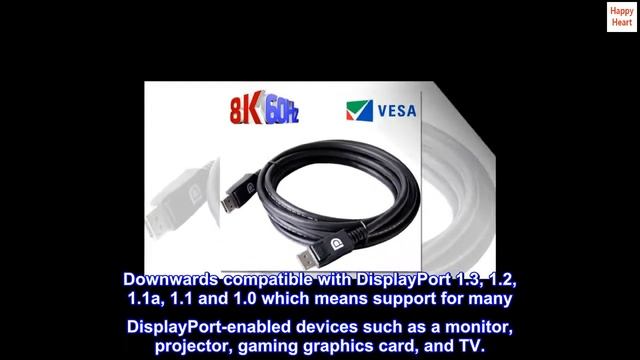 Club 3D Displayport Cable 1.4 8K 60Hz VESA certfied 3 Meter/9.84Feet 28AWG Black Color CAC-1060 смотреть онлайн