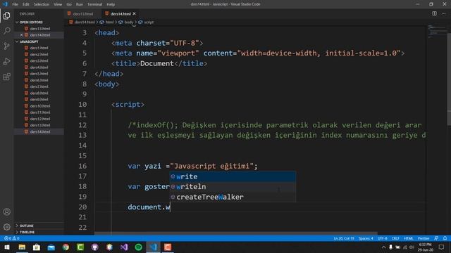 indexOf() Metodu Kullanımı Javascript смотреть онлайн