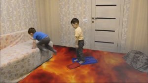 пол это лава . детское видео про вулкан .