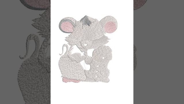 Sew simulator Mouse with snowmouse embroidery design смотреть онлайн